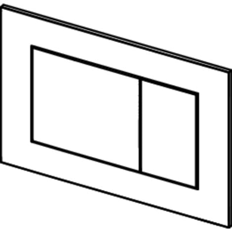 For TECEnow WC flush plate, suitable for dual flush systems, brushed gold