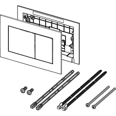 For TECEnow WC flush plate, suitable for dual flush systems, brushed gold