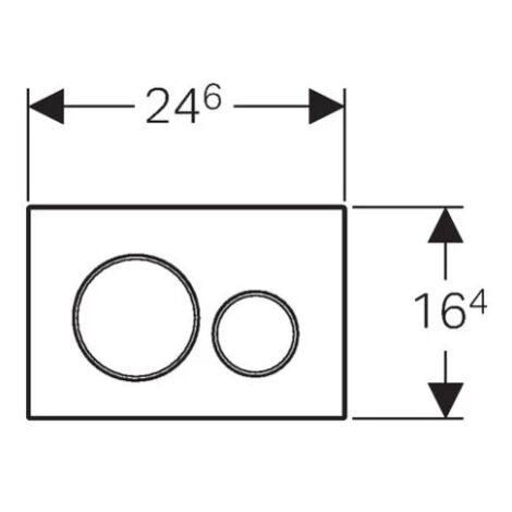 For GEBERIT DUOFIX Sigma 20 WC control plate – boron glossy