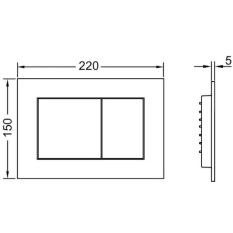 For Tece TECEnow dual-touch control panel, black (9.240.403)