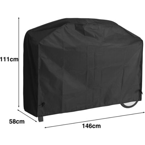 Grill Covers, Waterproof Grill Cover, Windproof, Tear-Resistant Grill Cover with Straps and Storage Bag (145 x 61 x 117 cm)