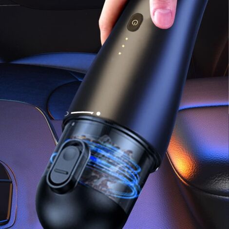 Car Vacuum Cleaner, Cordless Handheld Vacuum Cleaner, Mini Desktop Vacuum Cleaner, 3 in 1 Car Vacuum Cleaner, Triple Filter, Working Time 25 Mins, for Home/Car (Black)