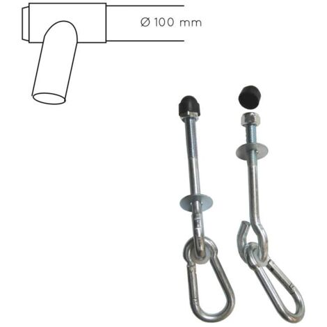 Set of 2 stainless steel carabiners