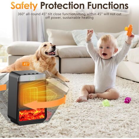 Portable Indoor Heater Small Electric Flame Heater with