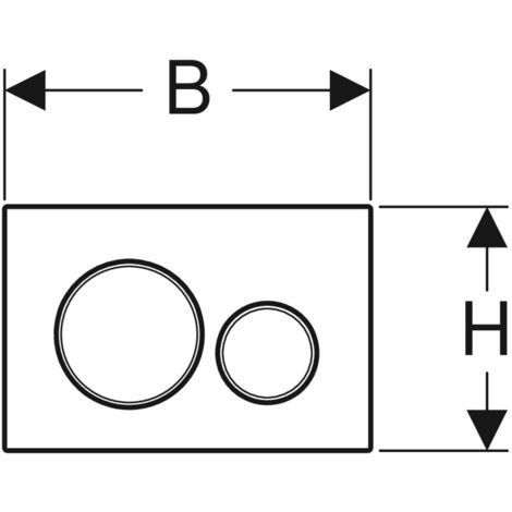 Applies to Geberit Sigma20 flush plate for dual flush: gold