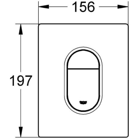 Compatible with grohe flush panel water tank push plate brushed gold 37624GN0