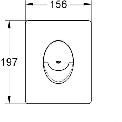 Compatible with Grohe flush panel water tank push plate silver plated 38505000