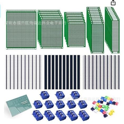 104 Pieces Double Sided Printed Circuit Board Kit, Double Sided PCB ...