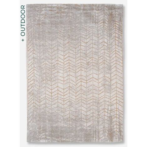 JACOB'S LADDER DESIGN – MAD MEN CHEVRONS TEPPICH – Hergestellt in Belgien – Handgefertigt – Natürliche Rutschfestigkeit – 85 % Baumwolle – 15 % Polyester – Mittelgelb – 80 x 150 cm (1/5)
