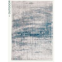 GRIFF DESIGN – MAD MEN MODERNER TEPPICH – Hergestellt in Belgien – Handveredelt – Natürliche Rutschfestigkeit – 85 % Baumwolle – 15 % Polyester – Bronx Azurit – 140 x 200 cm