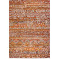 KILIM DESIGN – ANTIQUARISCHER KLASSISCHER TEPPICH – Hergestellt in Belgien – Handveredelt – Natürliche Rutschfestigkeit – Baumwolle – Wolle – Riad Orange – 170 x 240 cm