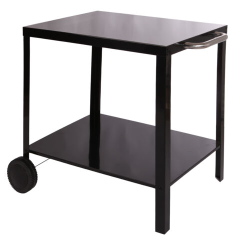 Carrello Per Barbecue BBQ-Toro - 94x81x90 Cm, Nero, Con Ripiano Acciaio Inox E Ruote - Foto 6