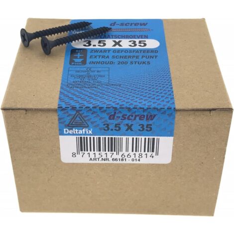 500 Viti Per Cartongesso 3.5x25mm - Testa Phillips Filettatura Fine