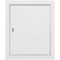 Revisionstür aus weißem Metall, 20 x 25 cm: Diskretion und Funktionalität in elegantem Design