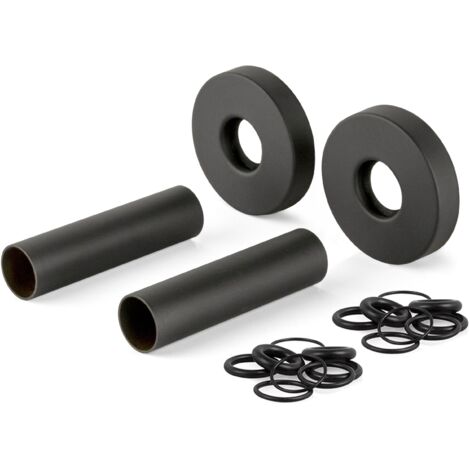 Schlauchabdeckungsset mit schwarzer Messingrosette APM 061NN.70  Schwarz (1/2)