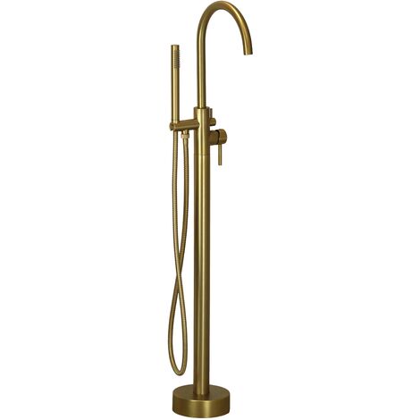 Pfister Contempra Badewannen- & Duschverkleidung LG898NCBG – Gebürstetes Gold, Mit Belebendem Spray, Wassersparend, Barrierefrei
