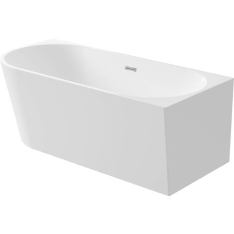 Badewanne, freistehend, rechtsseitiger Einbau, 150 cm in weißem Acryl Deante SILIA KDS015P  weiß