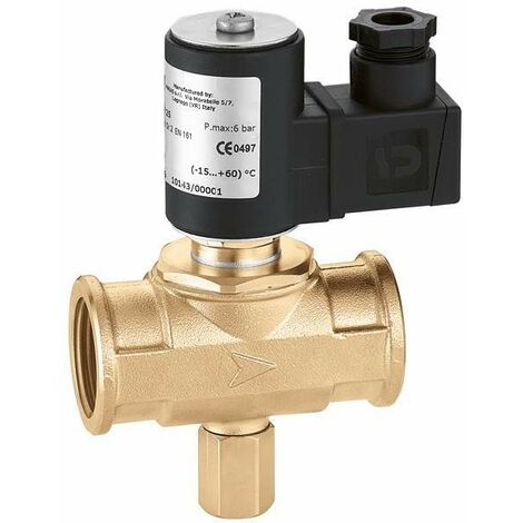 Normal geschlossenes Gasmagnetventil mit manueller Rückstellung 3/4" Caleffi 854125  3/4"