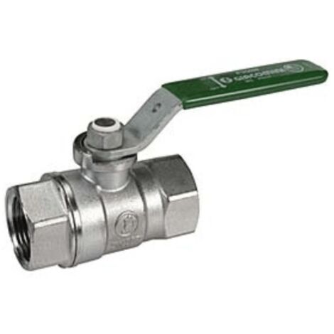Trinkwasser-Kugelhahn mit grünem Hebelgriff Schwermodell Giacomini R250W 1"