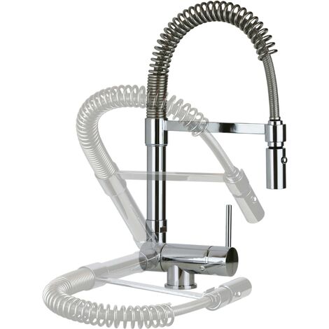 Küchenspülmischer unter Fenster mit Feder Gattoni Rubinetterie 0285/PCC0.  Chrom