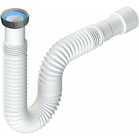 Flexibler Ablaufschlauch mit 1"1/4 Anschluss und Ø32 und Ø40 mm Auslässen L.B. PLAST D223-M weiß