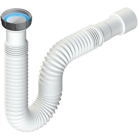 Flexibler Ablaufschlauch mit 1"1/2 Anschluss und Ø32 und Ø40 mm Auslässen L.B. PLAST D226-M weiß