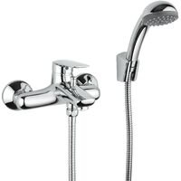 Badewannenarmatur mit Brausehalter aus chromfarbenem Messing Piralla Lago 0LG00002A22 Chrom