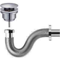 Erweiterbares Siphon-Set mit Clic-Clac Ablaufgarnitur Tecom KITSCA9