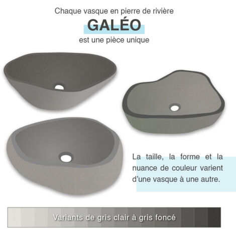 GALÉO - Vasque en Pierre à Poser 30cm  Design Épuré et Élégant - Installation Facile - Matériau Durable et Naturel - Idéal pour Salle de Bain