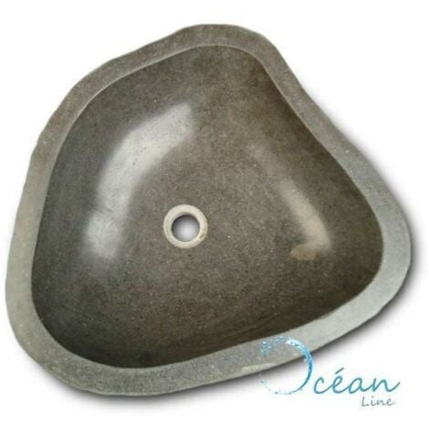 GALÉO - Vasque en Pierre à Poser 40cm - Design Épuré et Élégant - Installation Facile - Matériau Durable et Naturel - Idéal pour Salle de Bain