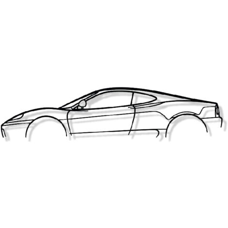 DÉCORATION MURALE EN MÉTAL - Silhouette de voiture - 360 Modena - 120 CM