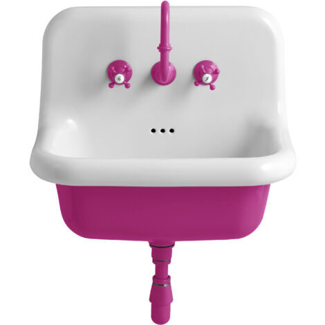 Lavabo École en Céramique 60 cm - True Colors - Fushia (1/4)