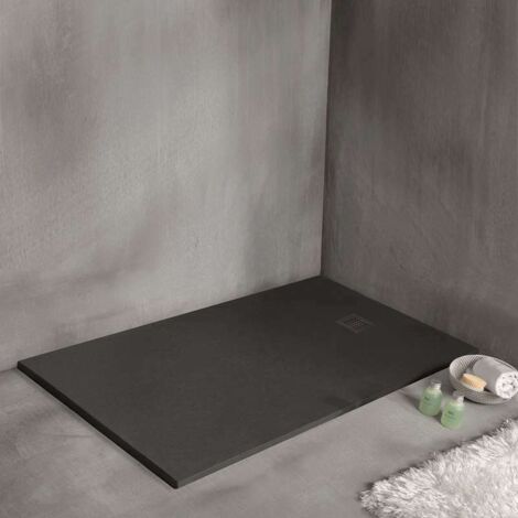 Receveur de douche STRATO extra plat, Noir - 180 x 100 cm - Luxtone