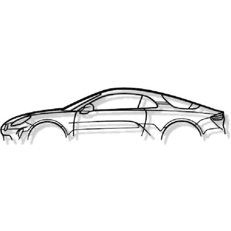 DÉCORATION MURALE EN MÉTAL - Silhouette de voiture - Alpine A110 70's