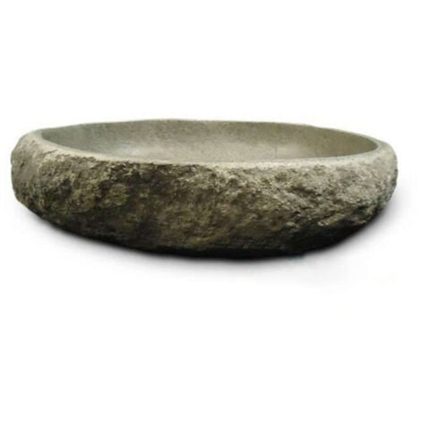 GALÉO - Vasque en Pierre à Poser 50cm - Design Épuré et Élégant - Installation Facile - Matériau Durable et Naturel - Idéal pour Salle de Bain