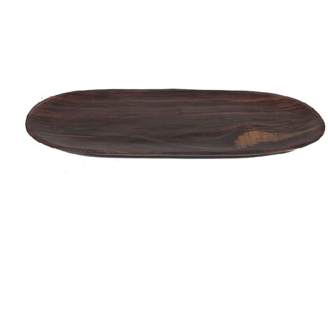 Plateau Ovale en Bois de Rose - 31.5cm - Plateau de Service ou Décoration - Finition Naturelle et Élégante (1/2)