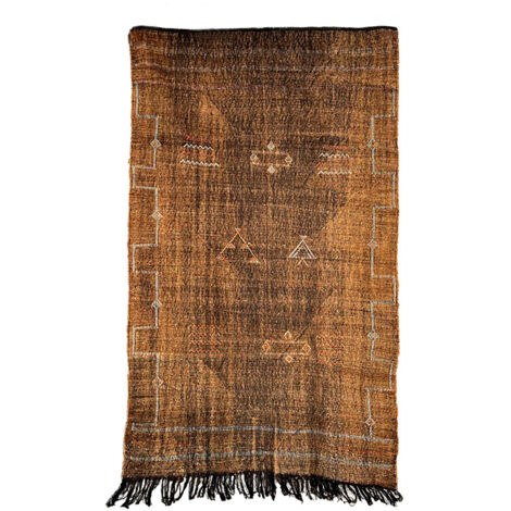 SABRA - Tapis Berbère en Soie de Cactus - Modèle A9 - Tapis Tissé à la Main Style Ethnique et Bohème - Décoration Artisanale Unique