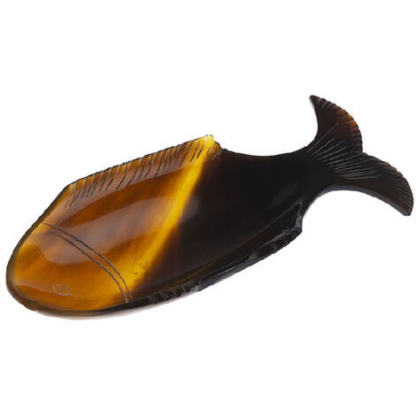 POISSON - Coupelle en Sabot Naturel Artisanale - 12.5x5.5cm - Décoration Ethnique Unique - Pièce Authentique avec Nuances Naturelles (1/2)