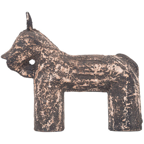 HORSE - Statuette Cheval en Bois Vieilli Fait Main - Sculpture Ethnique - Dimensions 30x21cm - Déco Artisanale Animale - Style Rustique et Authentique (1/2)