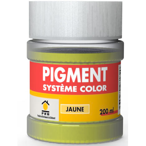 Pigment Concentré 200ml Jaune - Coloration Intense et Durable pour Mortier, Enduits, Plâtre, Joints - Usage Intérieur/Extérieur
