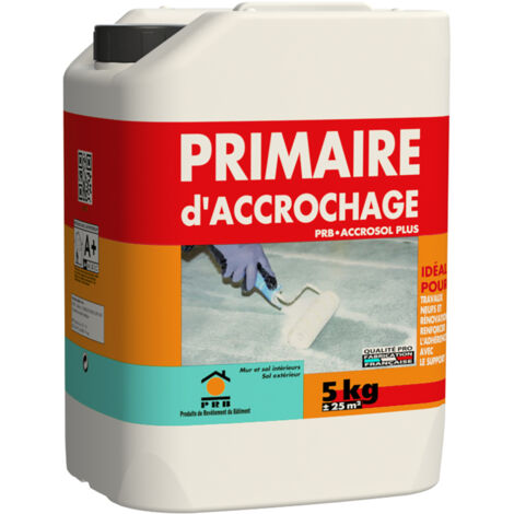 Primaire d'accrochage multi-supports 5kg – Sous-couche universelle pour béton, plâtre, carrelage et bois – Adhérence maximale intérieure/extérieure – PRB (1/3)