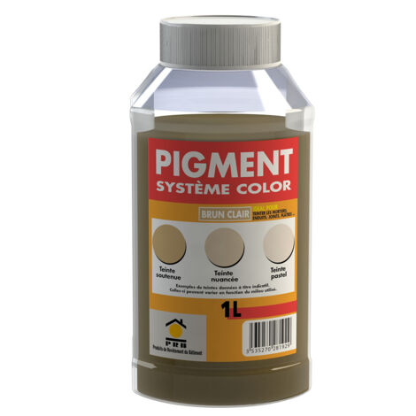 Pigment Concentré 1L Brun Clair - Coloration Intense et Durable pour Mortier, Enduits, Plâtre, Joints  - Usage Intérieur/Extérieur
