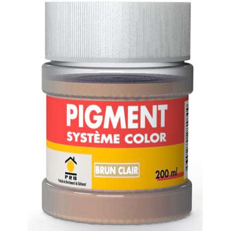Pigment Concentré 200ml Brun Clair - Coloration Intense et Durable pour Mortier, Enduits, Plâtre, Joints - Usage Intérieur/Extérieur