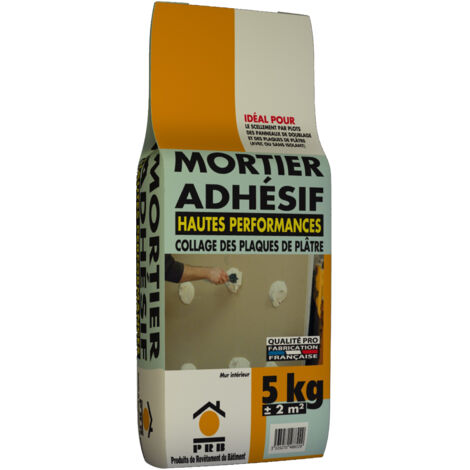 Mortier adhésif haute performance 5 kg - collage de plaques de plâtre avec ou sans isolant - neuf et rénovation intérieur