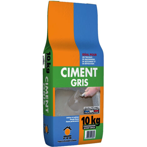 Ciment Gris Polyvalent 10kg - Haute Finesse, Séchage Rapide - Maçonnerie, Réparation, Scellement et Jointoiement Intérieur et Extérieur