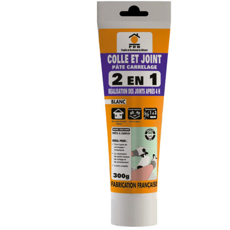 Colle et joint 2 en 1 - 300g - Pose rapide et facile - Application idéale pour carrelage et joints - Solution pratique et performante (1/3)