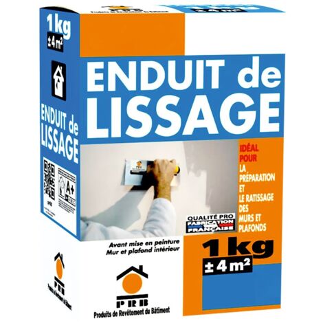 Enduit de Lissage Plâtre 1kg - Haute Performance, Finition Extra Lisse - Idéal Murs et Plafonds Intérieurs - Forte Adhérence, Application Manuelle Facile