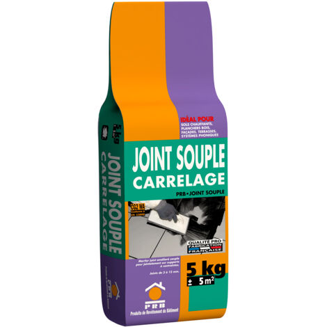 Joint Amélioré Souple Carrelage B85 Gris Lavezzi 5kg - Joint Haute Performance pour Murs et Sols Intérieur / Extérieur - Finition Durable, Hydrofuge et Résistante aux Déformations