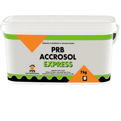 Primaire d’Adhérence à Séchage Rapide - Accrosol Express 7kg - Accroche Haute Performance pour Supports Fermés et Lisses - Usage Intérieur/Extérieur (1/4)
