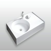 Vasque à poser rectangulaire 80 cm en Solid surface - Sara